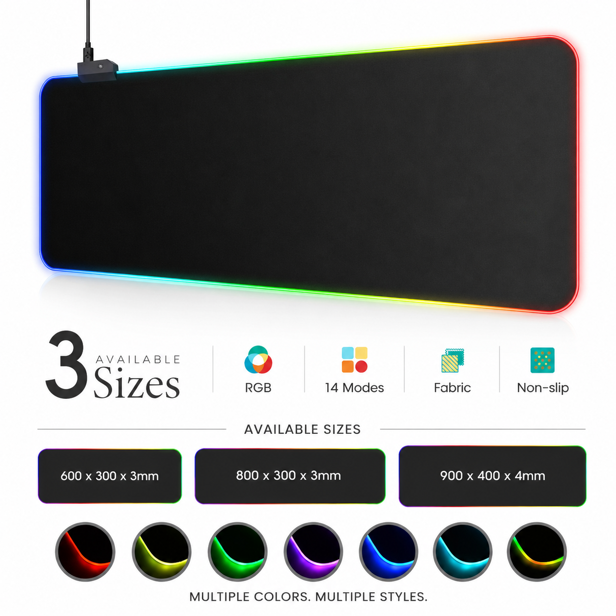 Gamers Edge™ RGB Gaming Mouse Pad