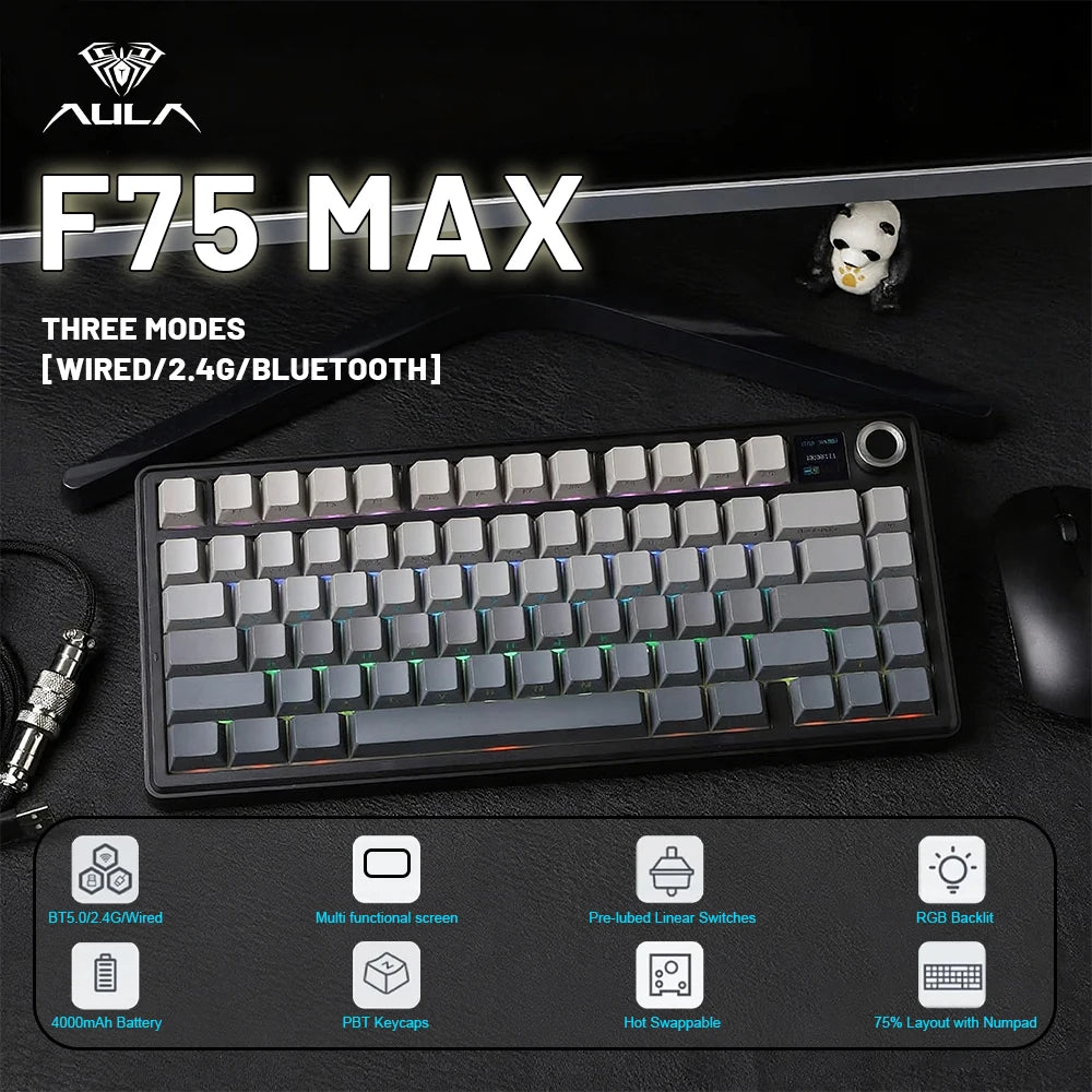 AULA F75 MAX Wireless Mechanical Gaming Keyboard