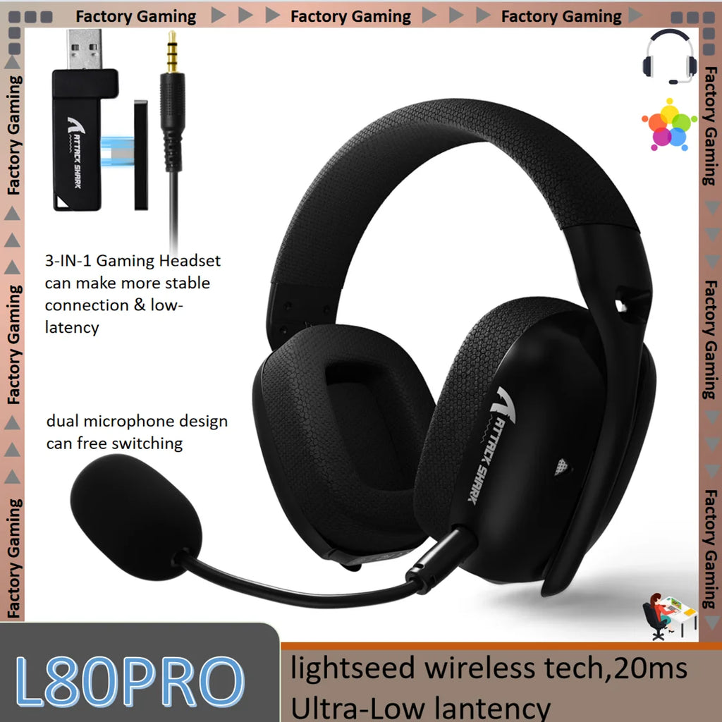 ATTACK SHARK L80PRO Wireless Gaming Headset