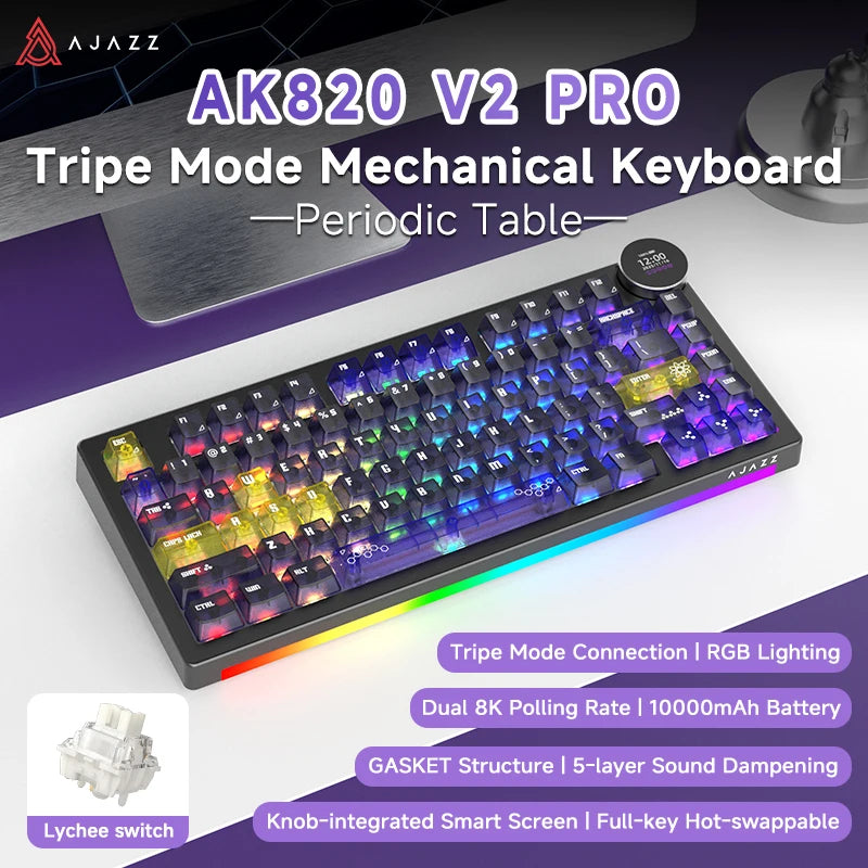 AJAZZ AK820 V2 75% Wireless Mechanical Gaming Keyboard