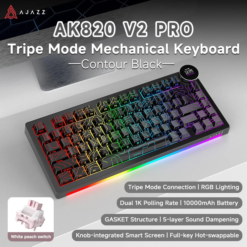 AJAZZ AK820 V2 75% Wireless Mechanical Gaming Keyboard