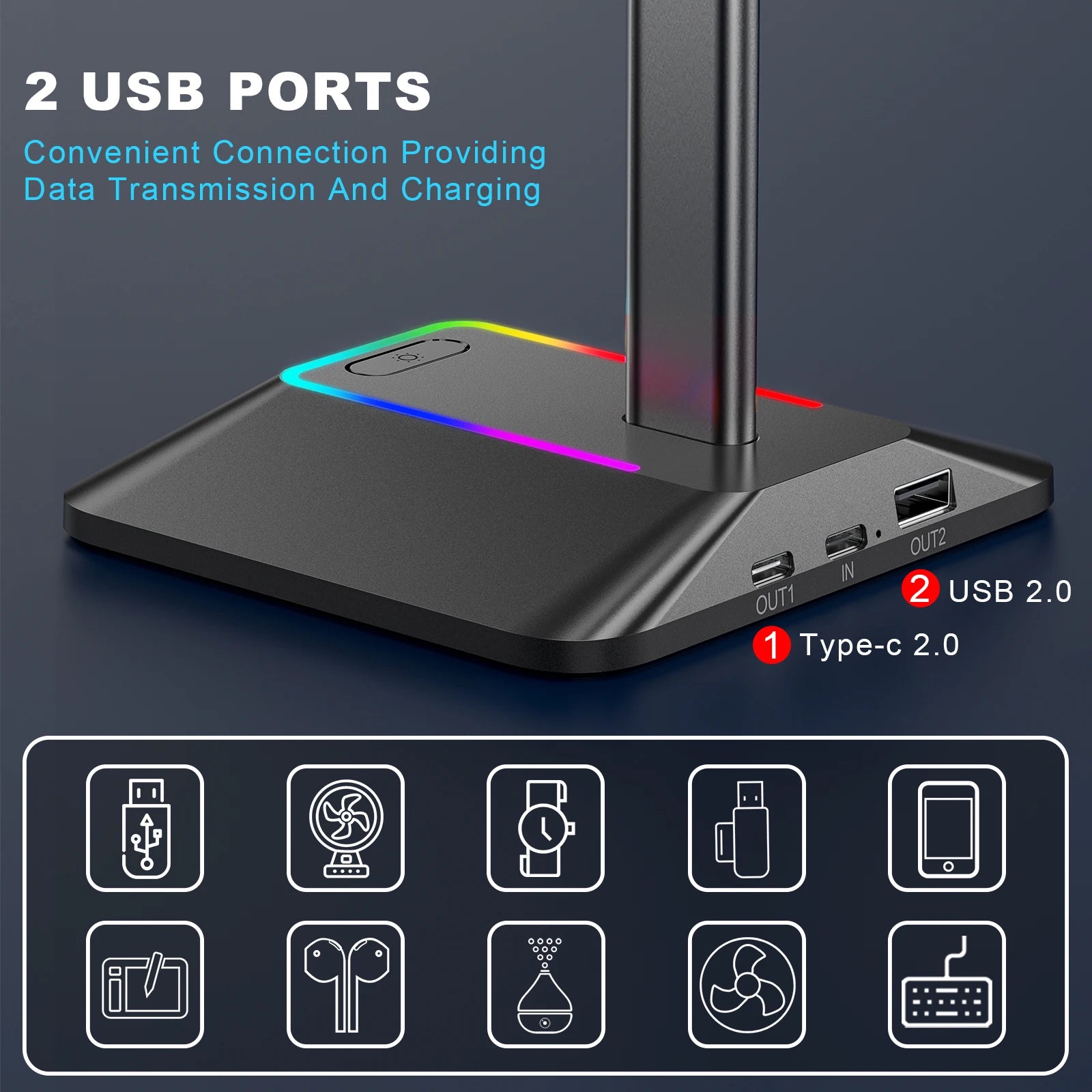 Gamers Edge™ RGB Headset Stand Pro