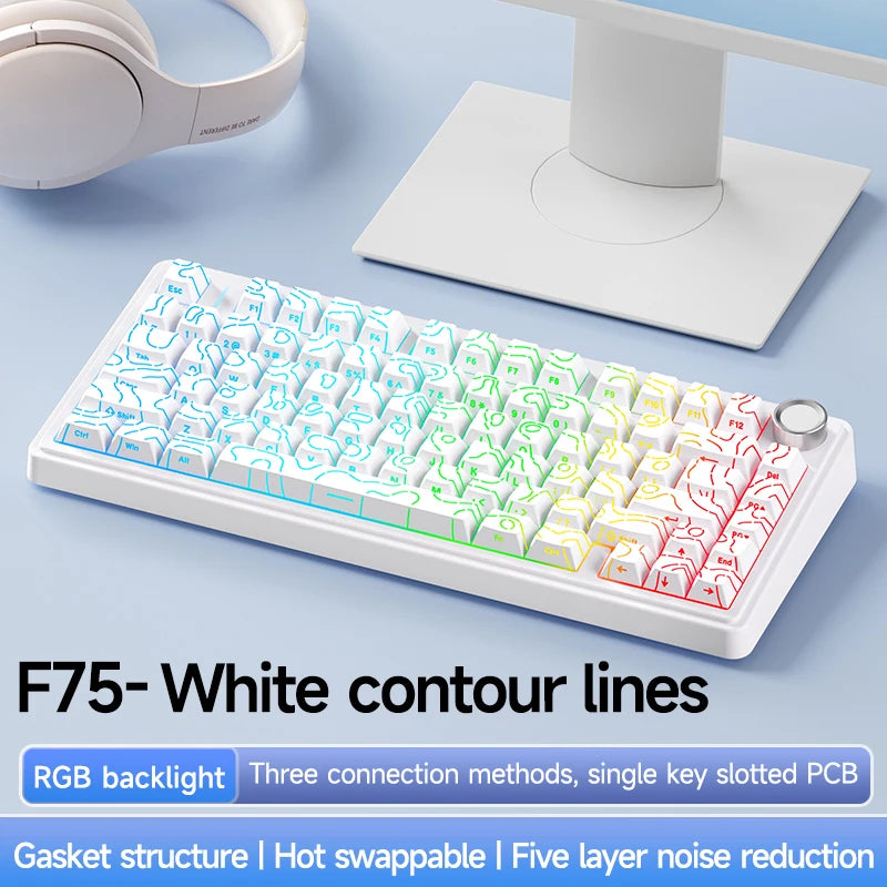 AULA F75 Wireless & Wired Mechanical Gaming Keyboard