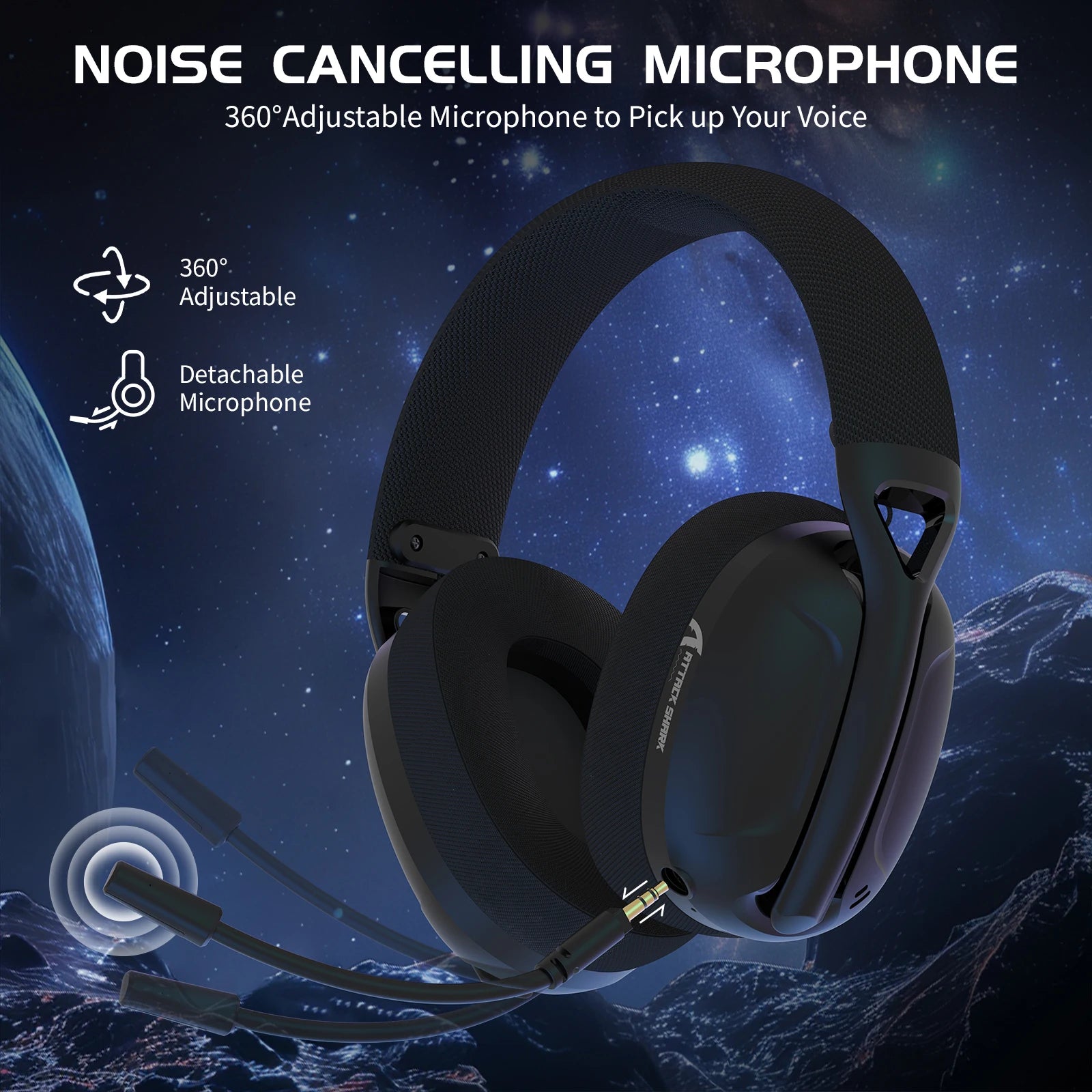 ATTACK SHARK L80 Tri-Mode Wireless Gaming Headset