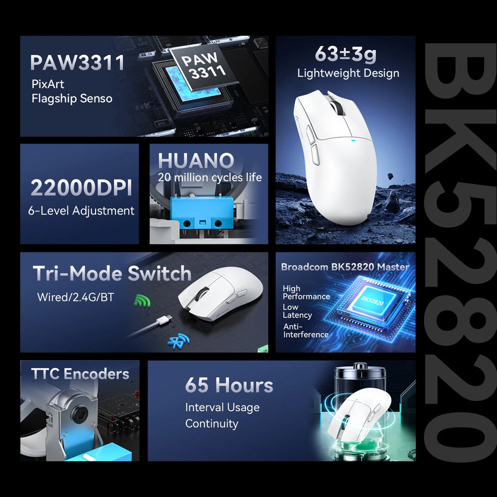 Attack Shark X11 Series Wireless Gaming Mouse