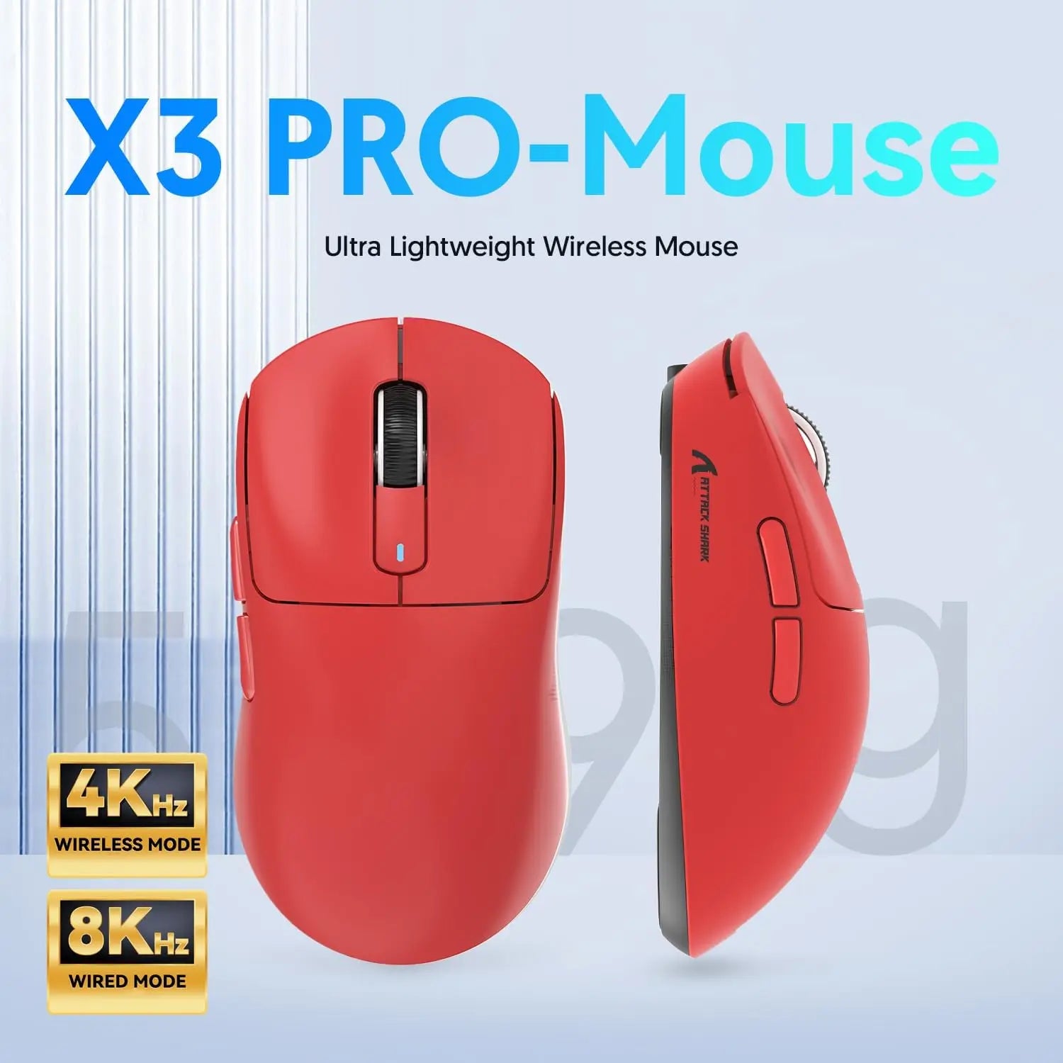 ATTACK SHARK X3 Series Wireless & Wired Gaming Mouse