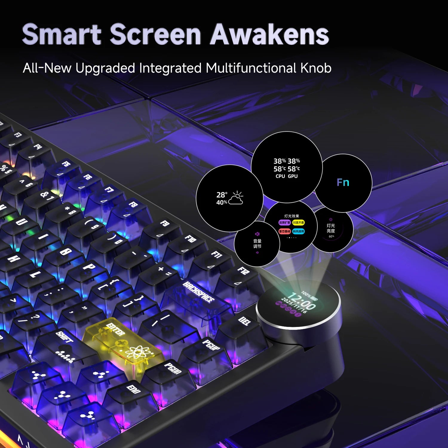 AJAZZ AK820 V2 75% Wireless Mechanical Gaming Keyboard