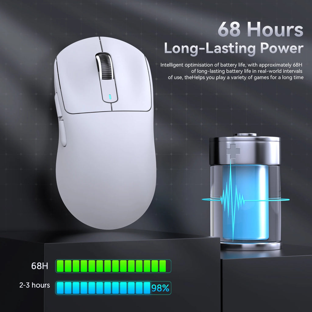 Attack Shark X3 / X3 Pro Wireless Gaming Mouse – PAW3395 Sensor, 26,000 DPI, Tri-Mode Bluetooth/2.4GHz/USB